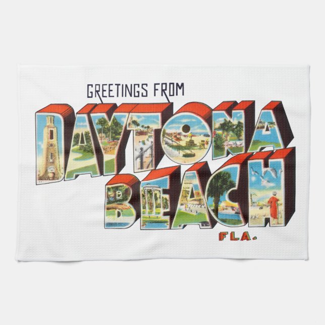 Daytona Beach FL Kitchen Towel (Horizontal)