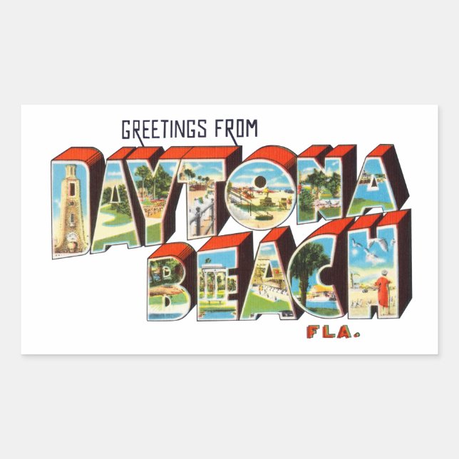 Daytona Beach FL Sticker (Front)
