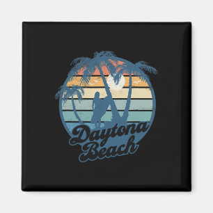 Daytona Beach Fl Surfer Girl Vintage Sunset Vacati Magnet