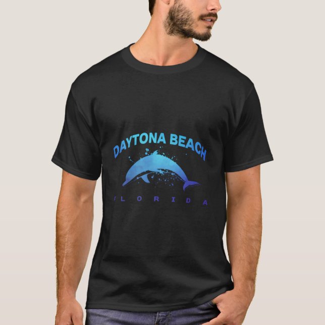 Daytona Beach Florida Dolphin Lover Spring Break V T-Shirt (Front)