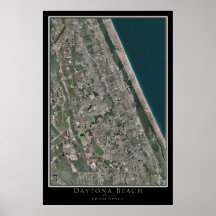 Daytona Beach Florida From Space Satellite Map