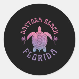 Daytona Beach Florida Sea Turtle Summer Vacation  Classic Round Sticker