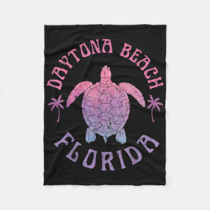 Daytona Beach Florida Sea Turtle Summer Vacation Fleece Blanket