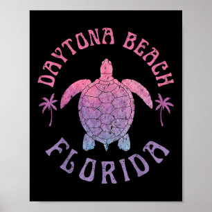 Daytona Beach Florida Sea Turtle Summer Vacation  Poster