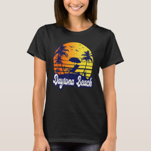Daytona Beach Florida Sunset Beach Retro T-Shirt
