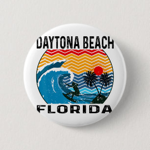 Daytona Beach Florida Surfing Surfboard For Men Wo 2 Inch Round Button