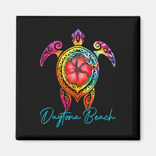 Daytona Beach Florida Tie Dye Sea Turtle Vacation Magnet