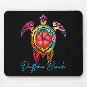 Daytona Beach Florida Tie Dye Sea Turtle Vacation Mouse Pad