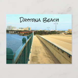 Daytona Beach, Halifax River, Broadway Bridge Postcard