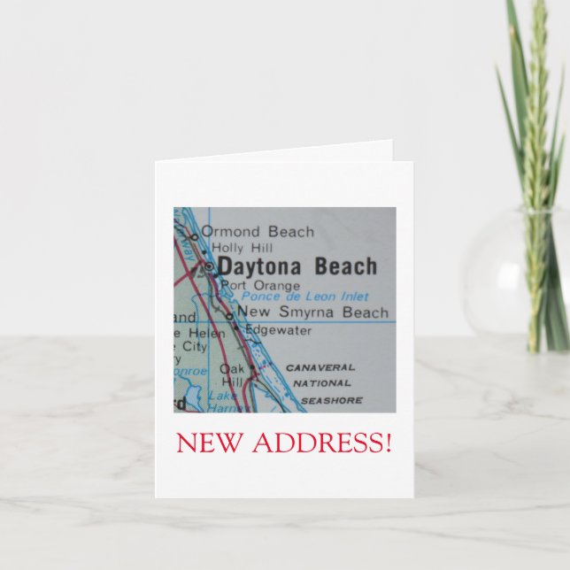 Daytona Beach New Address announcement (Front)