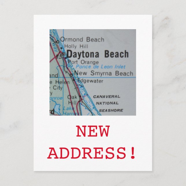 Daytona Beach Nouvelle adresse faire-part (Devant)