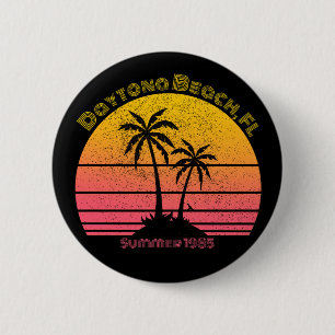 Daytona Beach Retro Sunset Palms 2 Inch Round Button