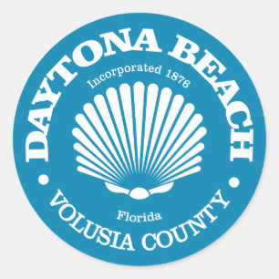 Daytona Beach (seashell) Classic Round Sticker