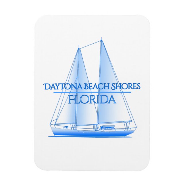 Daytona Beach Shores Coastal Nautical Sailing Sail Magnet (Vertical)