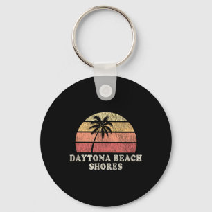 Daytona Beach Shores Fl Vintage 70s Retro Throwbac Keychain