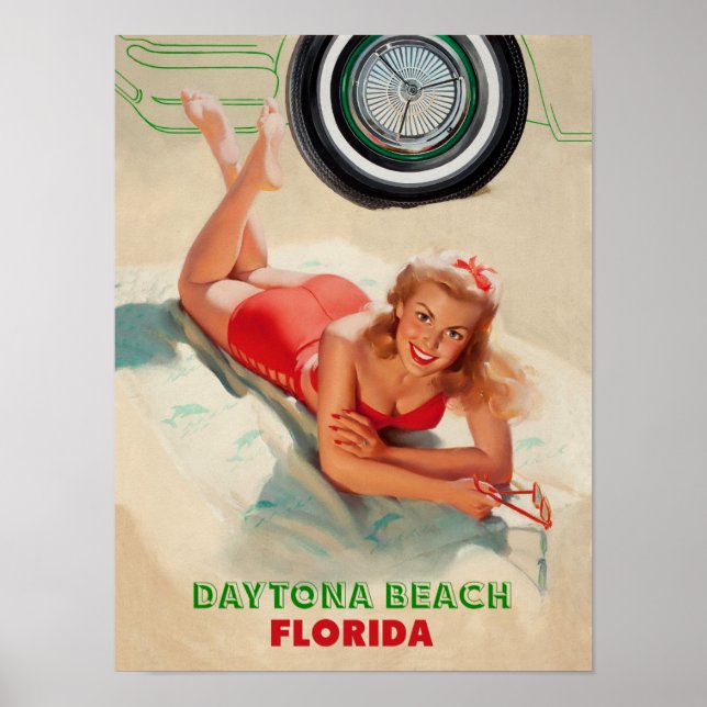 Daytona Beach Travel Poster (Front)
