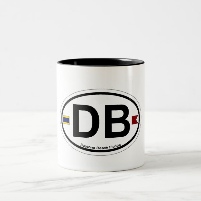 Daytona Beach. Two-Tone Coffee Mug (Center)