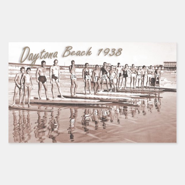 Daytona Beach Vintage Surf Group Photo Sticker (Front)