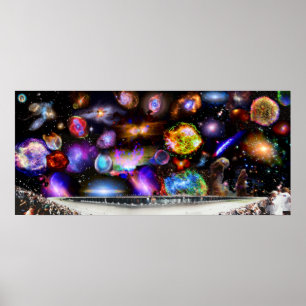 Daytona Speedway with Chandra Telescope Sky Poster
