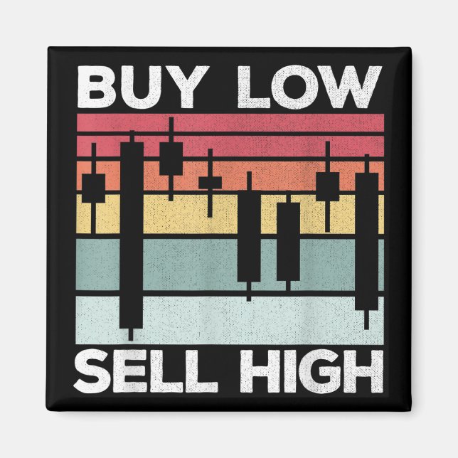 Daytrading Buy low sell high Candlesticks  Magnet (Front)