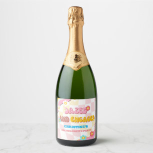 Dazed and Engaged Bachelorette Party 70s Theme  Sparkling Wine Label