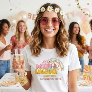 Dazed And Engaged Bachelorette Party Decor 70'S T-Shirt