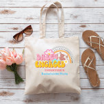 Dazed And Engaged Bachelorette Party Decor 70'S Tote Bag<br><div class="desc">The dazed and engaged retro daisy bloom bachelorette party favours in this design evoke a groovy 70s feel. Look through the entire collection to find more complementary pieces!</div>