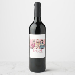 Dazed and Engaged Design Retro Women Bachelorette Wine Label