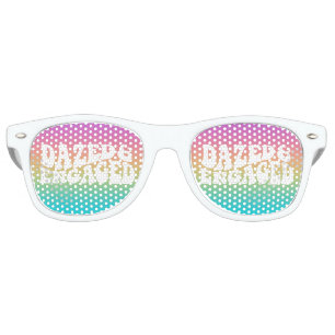 Dazed and Engaged Retro Typography Design Sunglasses