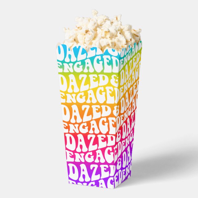 Dazed Engaged Colourful Gradient  Favor Box (Popped)