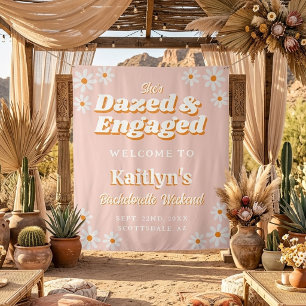 Dazed & Engaged Groovy 70s Bachelorette Party Tapestry