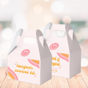 Dazed & Engaged Pink & Orange Bachelorette Favor Box