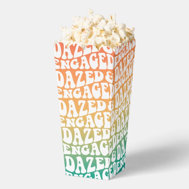 Dazed Engaged Retro Gradient  Favor Box (Popped)