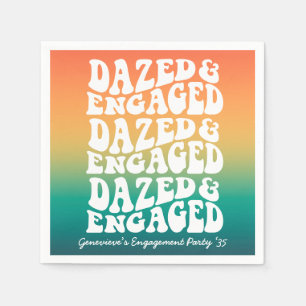 Dazed Engaged Retro Typography Napkin