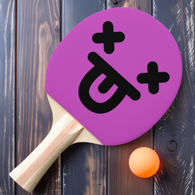 Dazed Tongue Out Face Purple Ping Pong Paddle (Creator Uploaded)