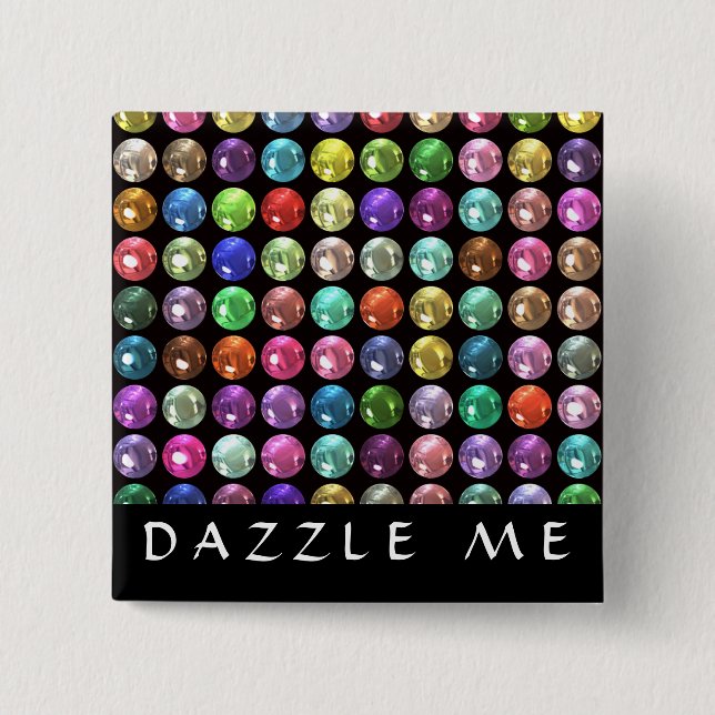 DAZZLE 2 INCH SQUARE BUTTON (Front)