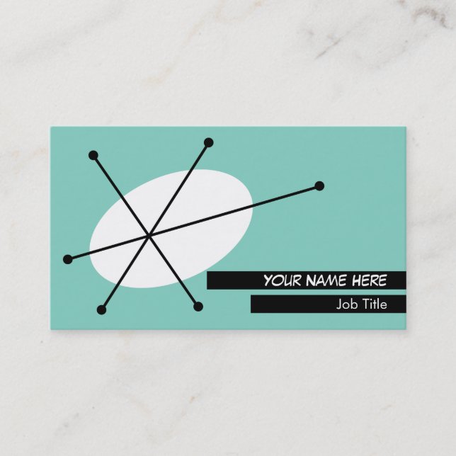 Dazzle Blue business card black back (Front)