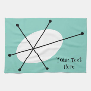 Dazzle Blue Text kitchen towel
