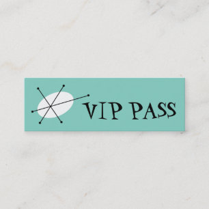 Dazzle Blue 'VIP PASS' business card skinny
