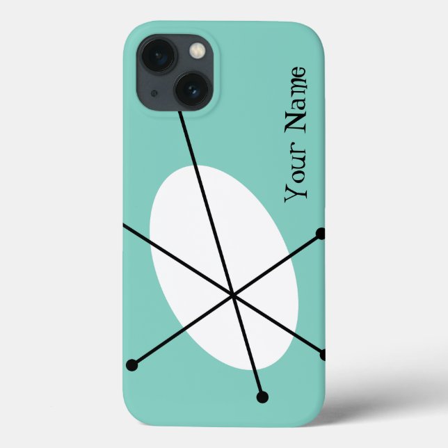 Dazzle Blue 'Your Name' iPad Mini case (Back)