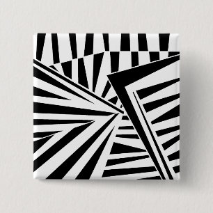 dazzle camouflage(black) 2 inch square button