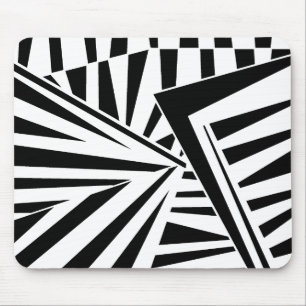 dazzle camouflage(black) mouse pad