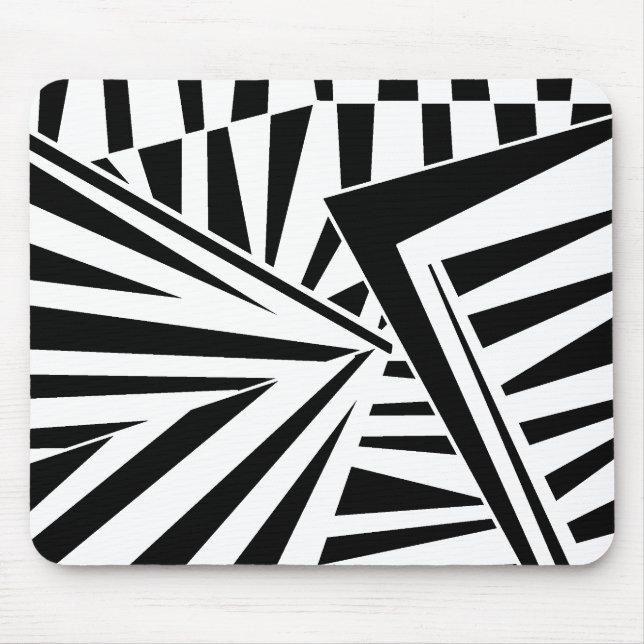 dazzle camouflage(black) mouse pad (Front)