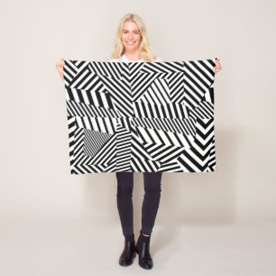 Dazzle Camouflage Fleece Blanket
