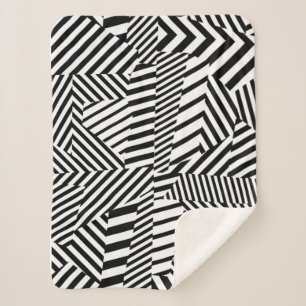 Dazzle Camouflage Sherpa Blanket