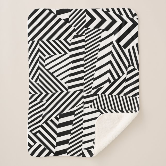 Dazzle Camouflage Sherpa Blanket (Front)