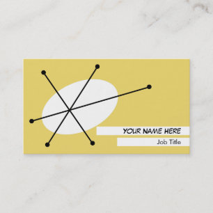 Dazzle carte de visite jaune dos blanc