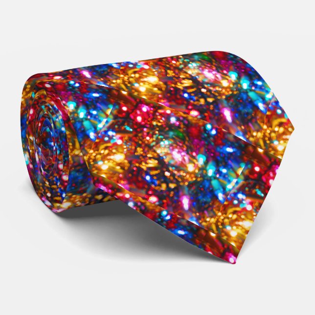 Dazzle Lights Christmas Tie (Rolled)