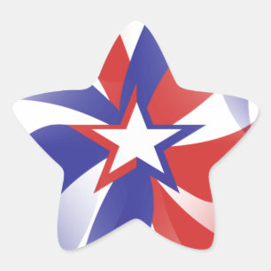 Dazzle Me Patriotic Red White and Blue Stickers