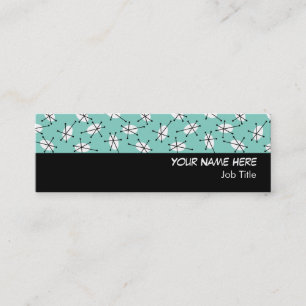 Dazzle Multi Blue black stripe skinny Mini Business Card